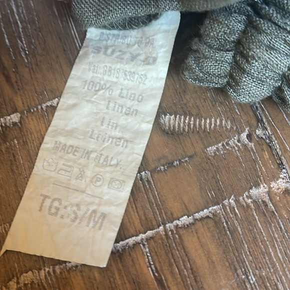 Wide leg; elastic with drawstring; linen made in Italy; NWT - Picture 7 of 8